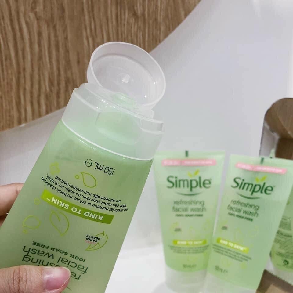 Sữa Rửa Mặt Simple Gel Kind To Skin Refreshing Facial Wash Gel 150ml - An toàn cho làn da nhạy cảm nhất | BigBuy360 - bigbuy360.vn