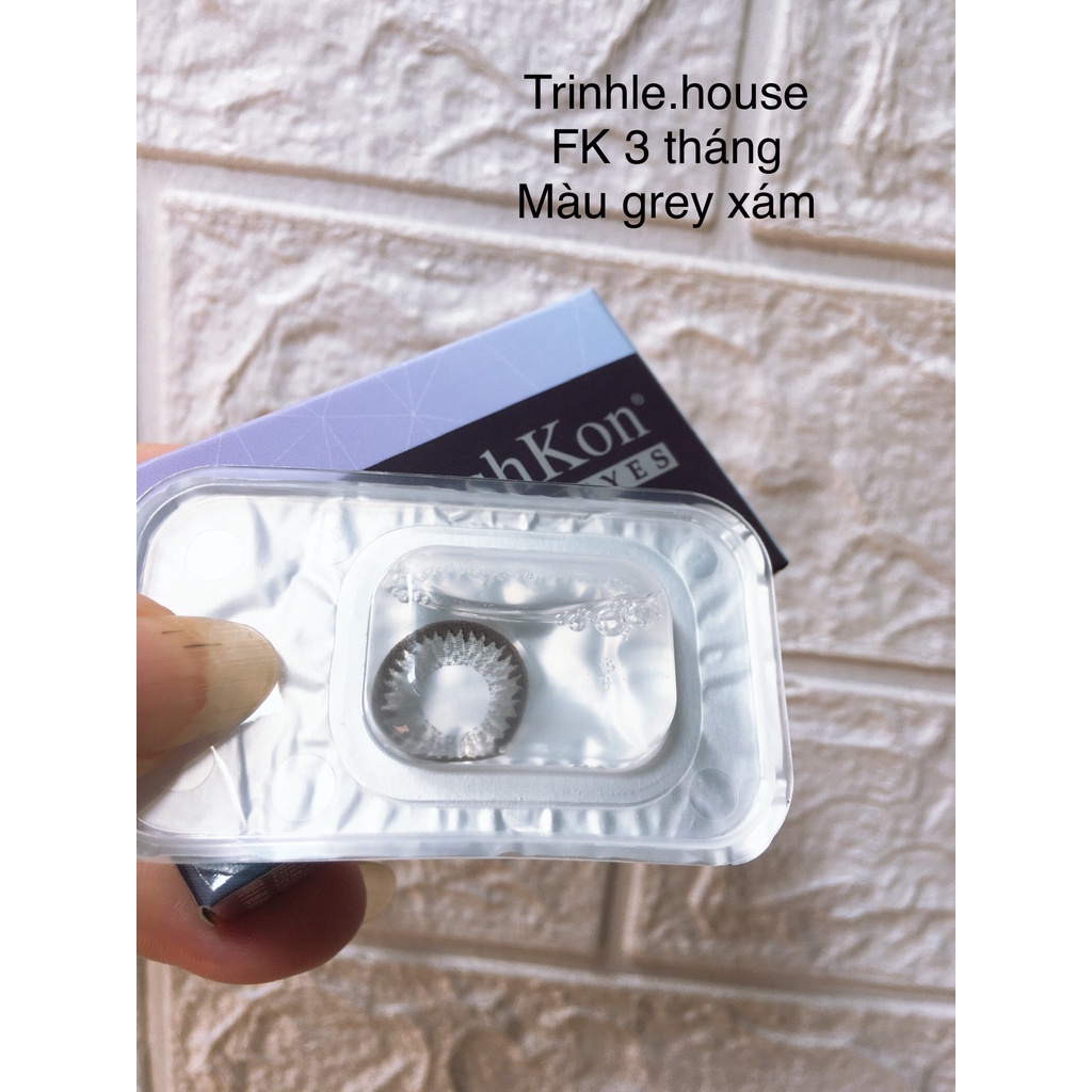 Kính áp tròng 3 tháng Freshkon  Magetic Grey- lens 3 month màu xám cận 0.00 đến 10.00 độ- 1 chiếc.