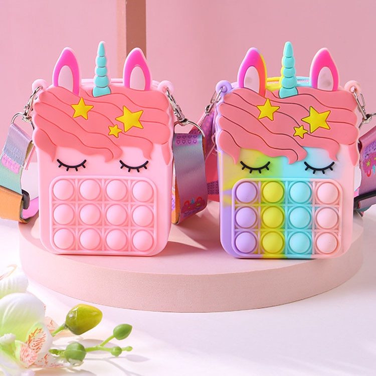 Túi pop it đeo chéo bong bóng cầm tay giúp giảm căng thẳng hiệu quả