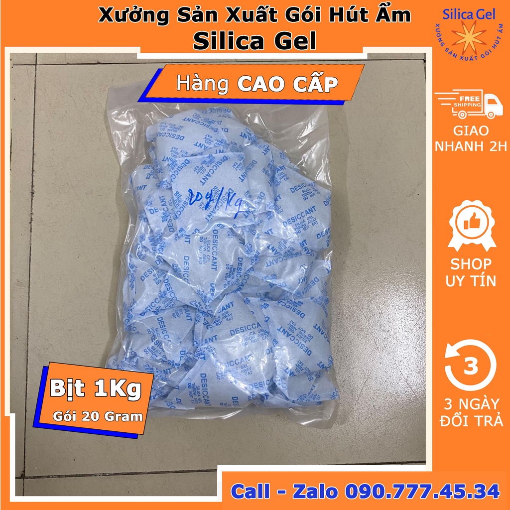 Túi Gói Hút Ẩm 1g/2g/3g/5g/10g/20g/50g/100g Đóng Túi 1Kg/500 Gram/200 Gram - Hạt Hút Ẩm Silica Gel