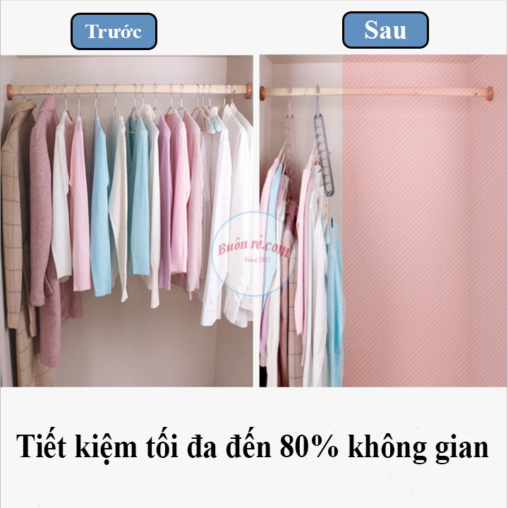 [Mã LIFEHL15K giảm 10% đơn 0Đ] Móc Treo Quần Áo 9 Lỗ Đa Năng Tiện Dụng br00472