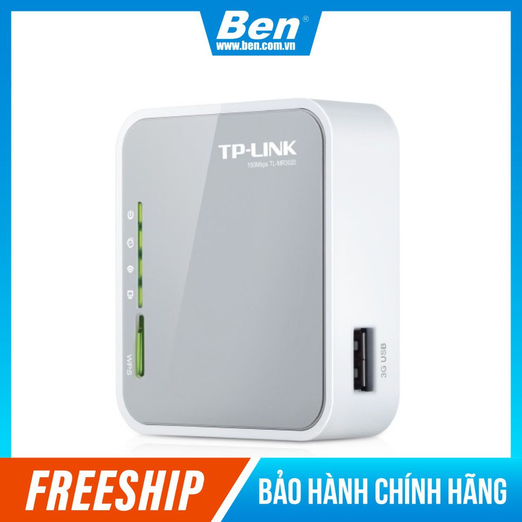 TP-Link Bộ phát wifi di động 3G 4G (sử dụng USB) Chuẩn N 300Mbps TL-MR3020