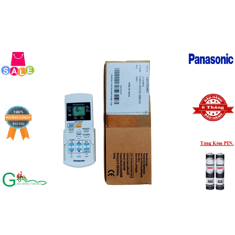 Remote điều khiển Điều hòa PANASONIC-1 chiều và 2 chiều INVERTER,Hàng mới FULLBOX,chính hãng-Bảo hành 06 tháng-Tặng PIN