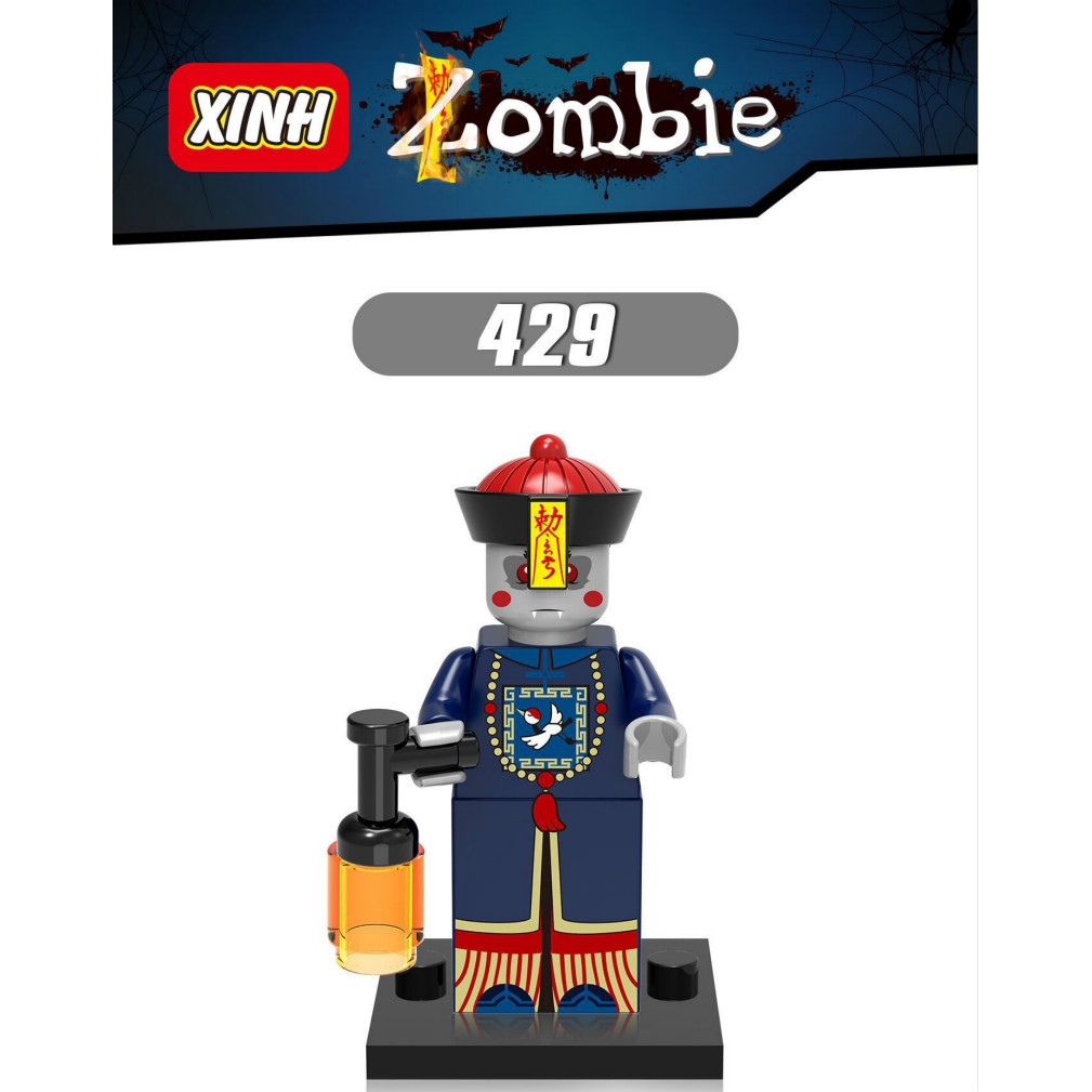 Bộ Đồ Chơi Khối Xếp Hình Ma Cương Thi Halloween Dành Cho Bé