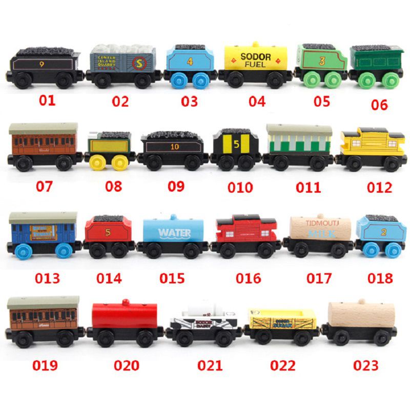 Train thomas car tender bằng gỗ từ tính xe lửa đồ chơi xe tải quà tặng xe hơi trẻ em
