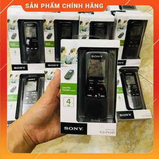 Máy ghi âm siêu nhỏ mini Sony ICD-PX240 - BẢO HÀNH 12 THÁNG CHÍNH HÃNG, bộ nhớ trong 4GB, tự động ghi âm giọng nói