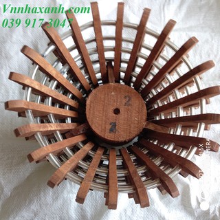 Chậu gỗ tròn trồng lan số 2 đường kính 23cm