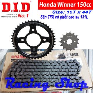 Nhông sên dĩa Winner Sonic nhông 15T dĩa 44T – Sên TFX có phốt cao su 131L HDS - Thái Lan