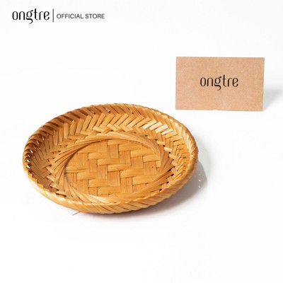 Đĩa Tre Mini Hun Khói ONGTRE, Đĩa Đựng Đồ Ăn, Lót Nồi, Đĩa Decor Bàn Ăn, Chụp Ảnh, Nhà Hàng, Cafe
