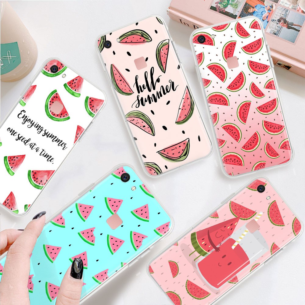 Transparent Case for VIVO U3 V3 Max V5 V5S V7 Plus V15 V17 Pro TB146 Watermelon Phone Cover