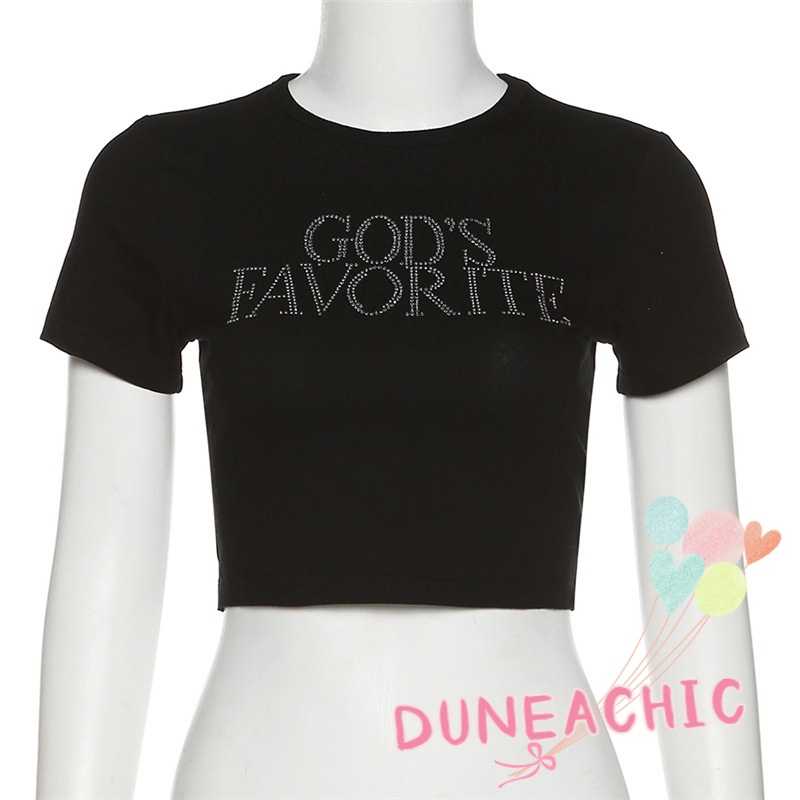 DUNEA Áo Thun Ngắn Tay Cổ Tròn Thời Trang Dành Cho Nữ