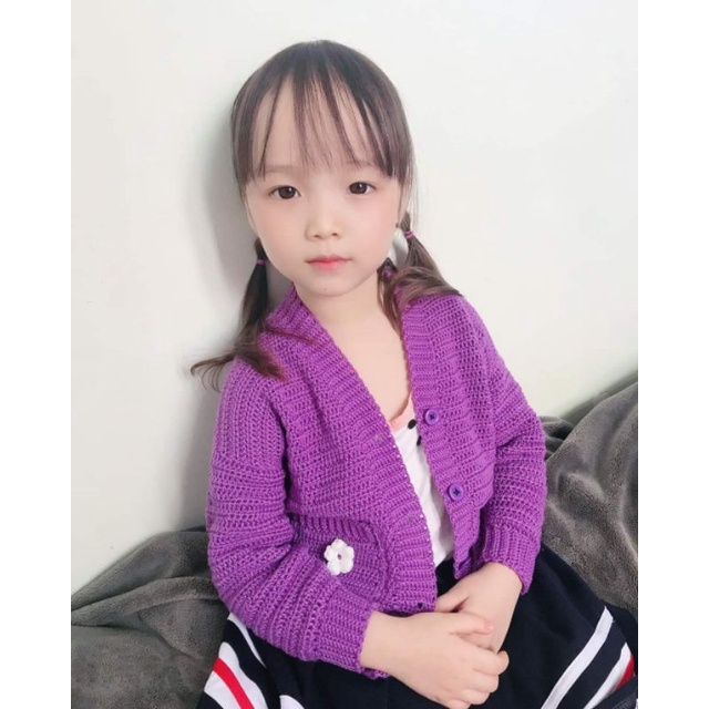 Áo khoác len handmade cardigan cho bé cực dễ thương cực đẹp