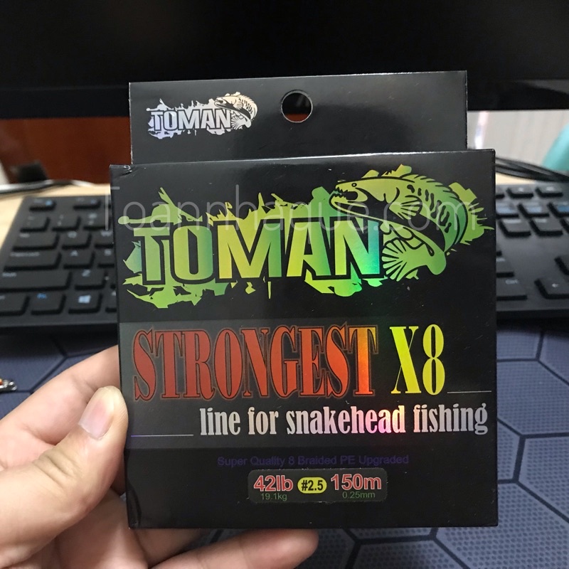 Dây Pe, dù câu lure Toman Strongert X8 đủ số - TNQ LURES