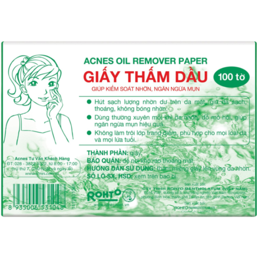 Giấy Thấm Dầu Acnes – Acnes Oil Remover Paper