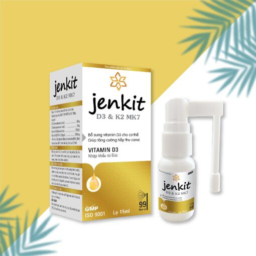 Chai xịt tối ưu chiều cao và phát triển trí não cho bé D3K2 DHA Jenkit, xịt tăng chiều cao