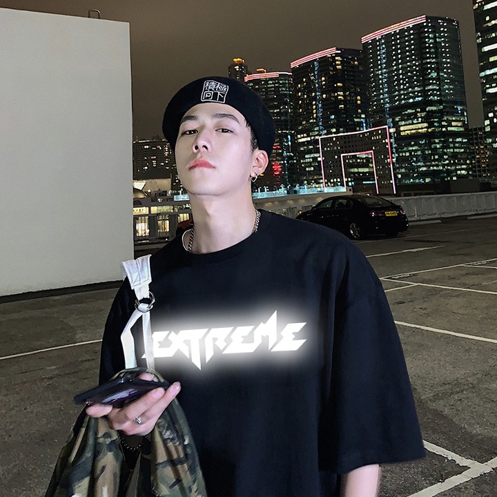 Áo thun tay lỡ EXTREME, áo phông unisex đen basic | BigBuy360 - bigbuy360.vn