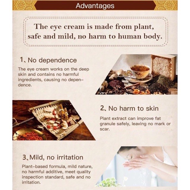 🌈🍓🍭 Kem Dưỡng Giảm Thâm Quầng, Tan Bọng Mắt, Kem Giảm Mụn Thịt Herbal Essence Eye Cream - Y307-D5T3 | BigBuy360 - bigbuy360.vn