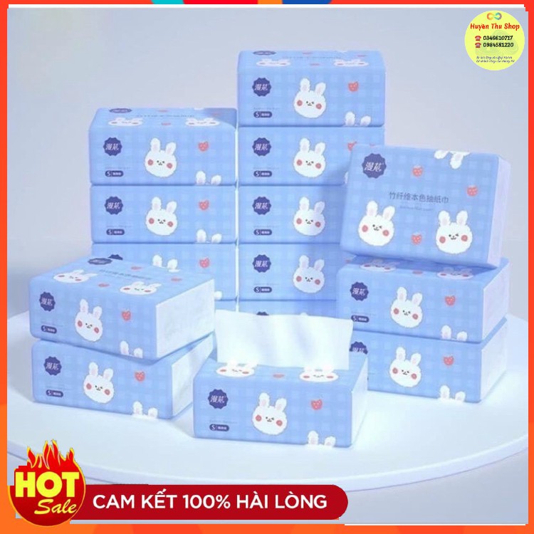 1 gói giấy rút hình thỏ bỏ túi hàng nội địa Trung