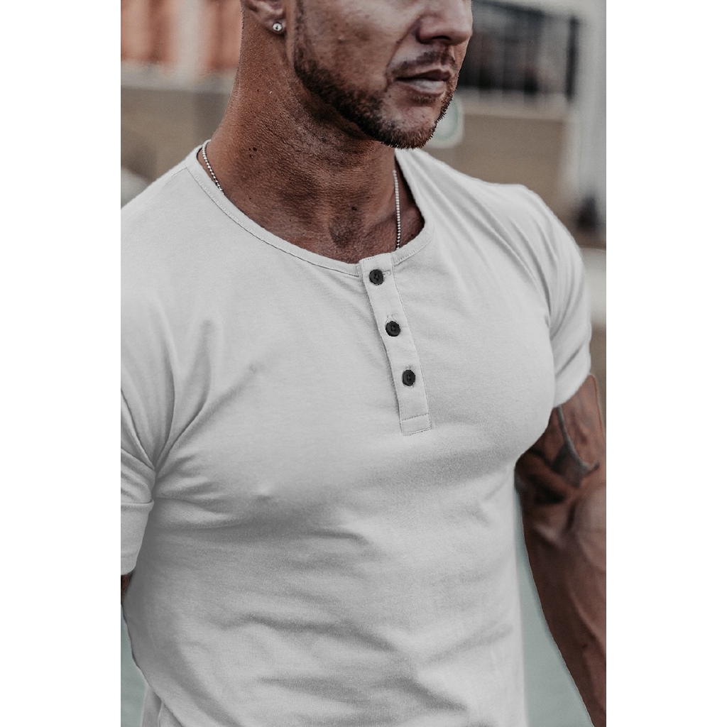 Áo thun nam tay ngắn cổ tròn đơn giản thời trang