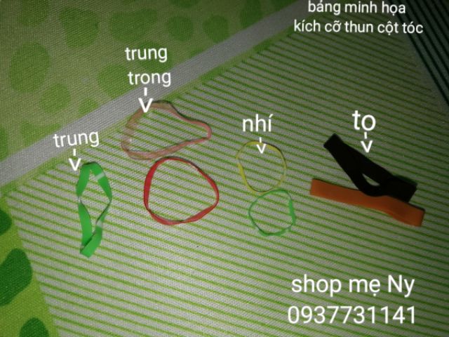 100gr thun cột tóc 3 tông màu vintage