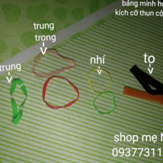 100gr thun cột tóc 3 tông màu vintage