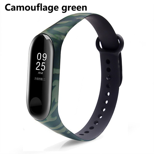 Dây đeo đồng hồ JANSIN thay thế từ silicon nhiều màu tiện dụng cho Xiaomi Mi Band 4 3