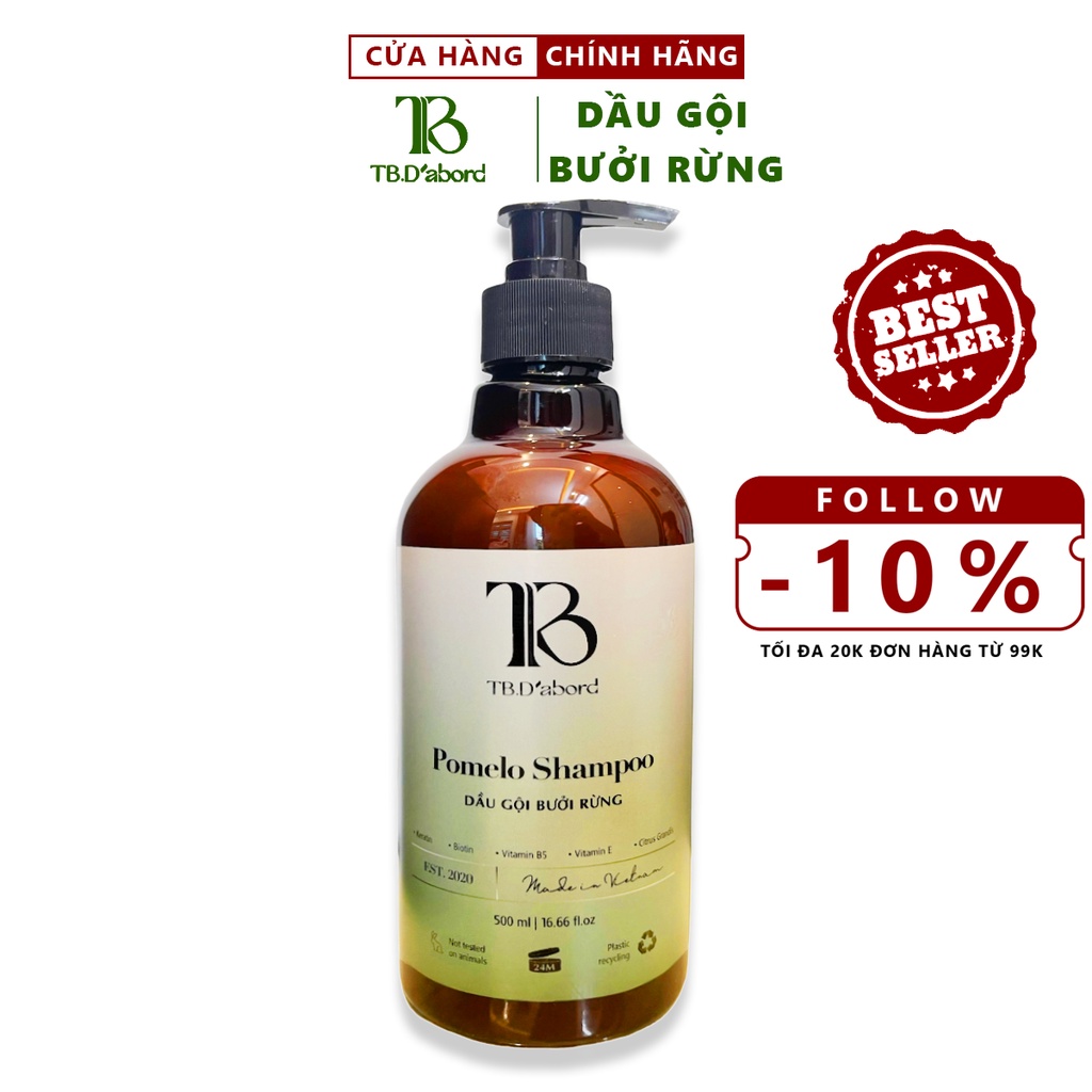 Dầu gội đầu dưỡng tóc TB D'abord, dầu gội bưởi phục hồi tóc, kích mọc tóc và ngăn rụng tóc