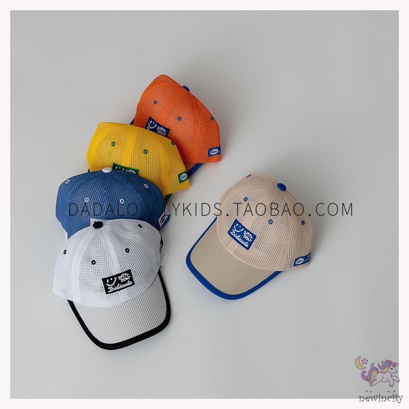 Mũ Lưỡi Trai Phối Lưới Thoáng Khí Phong Cách Hàn Quốc Cho Bé