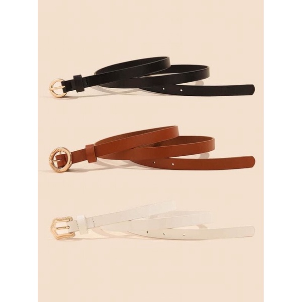SET 3 BELT THẮT LƯNG NỮ 3 MÀU HÀNG QC