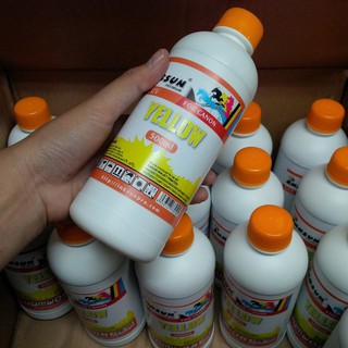 Mực canon dye uv màu Vàng 500ml_inksun - mực đổ dẫn ngoài cho canon 6770, 2770, 6860,G1000