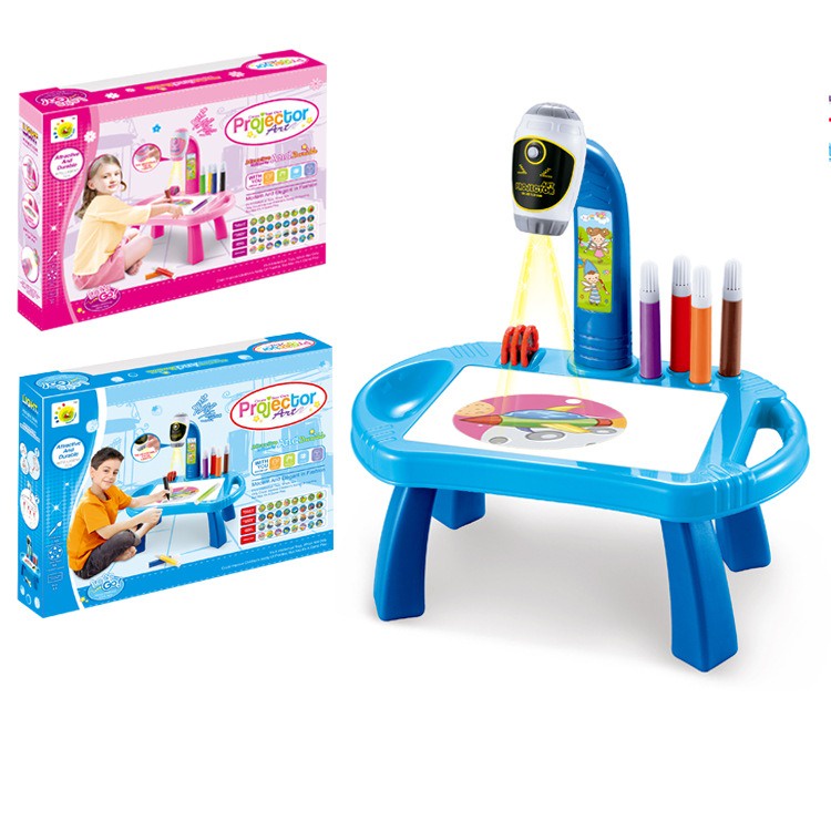 [Hàng mới về] Bàn vẽ Máy chiếu thông minh cho bé tập vẽ - Bàn vẽ bảng vẽ có đèn Phát triển trí tuệ