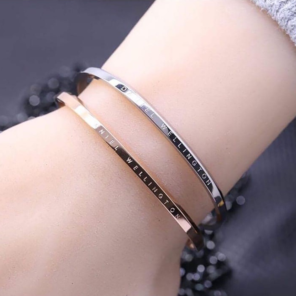Vòng Tay Nam Nữ D W Classic Cuff unisex Fullbox-Khắc tên theo yêu cầu