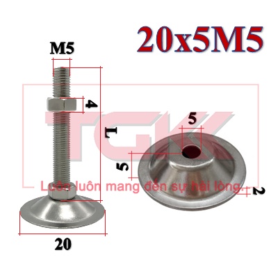 Chân đế inox 304 20x5M5