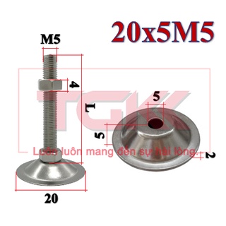 Chân đế inox 304 20x5m5