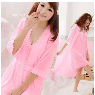 Đầm ngủ lụa cao cấp có áo choàng