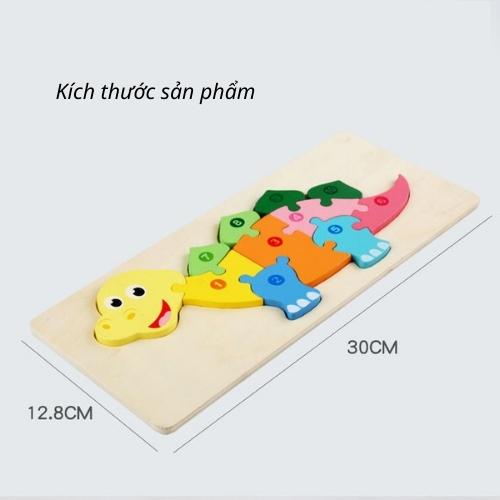 [Sale sốc] Đồ chơi xếp hình tranh ghép hình gỗ nối số 3d loại lớn, đồ chơi trẻ em giáo dục phát triển trí tuệ