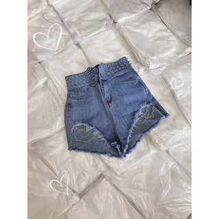 Quần shorts jeans phối dây xích đùi siêu hot hit