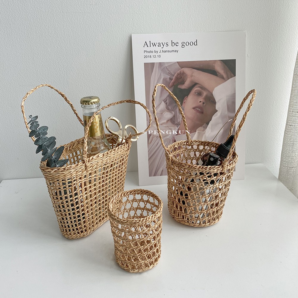 Giỏ đan đựng vật dụng tiện lợi xinh xắn
