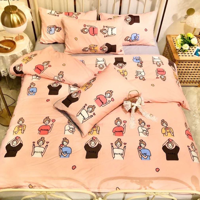 Bộ chăn ga gối cotton 100%