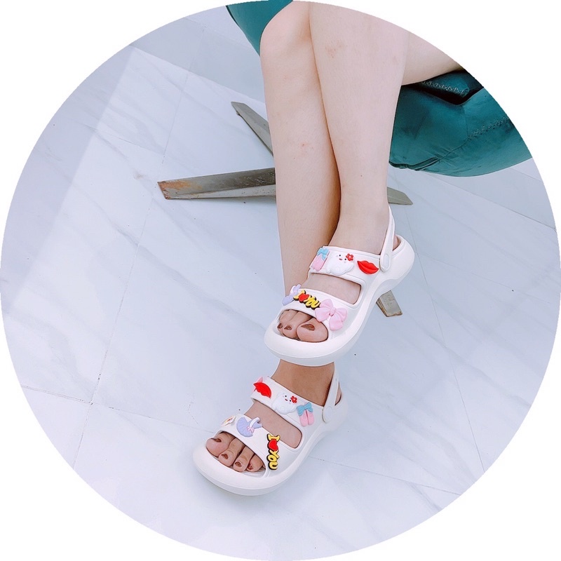 Sandal cross mẫu mới 2 quai nhiều stick siêu yêu