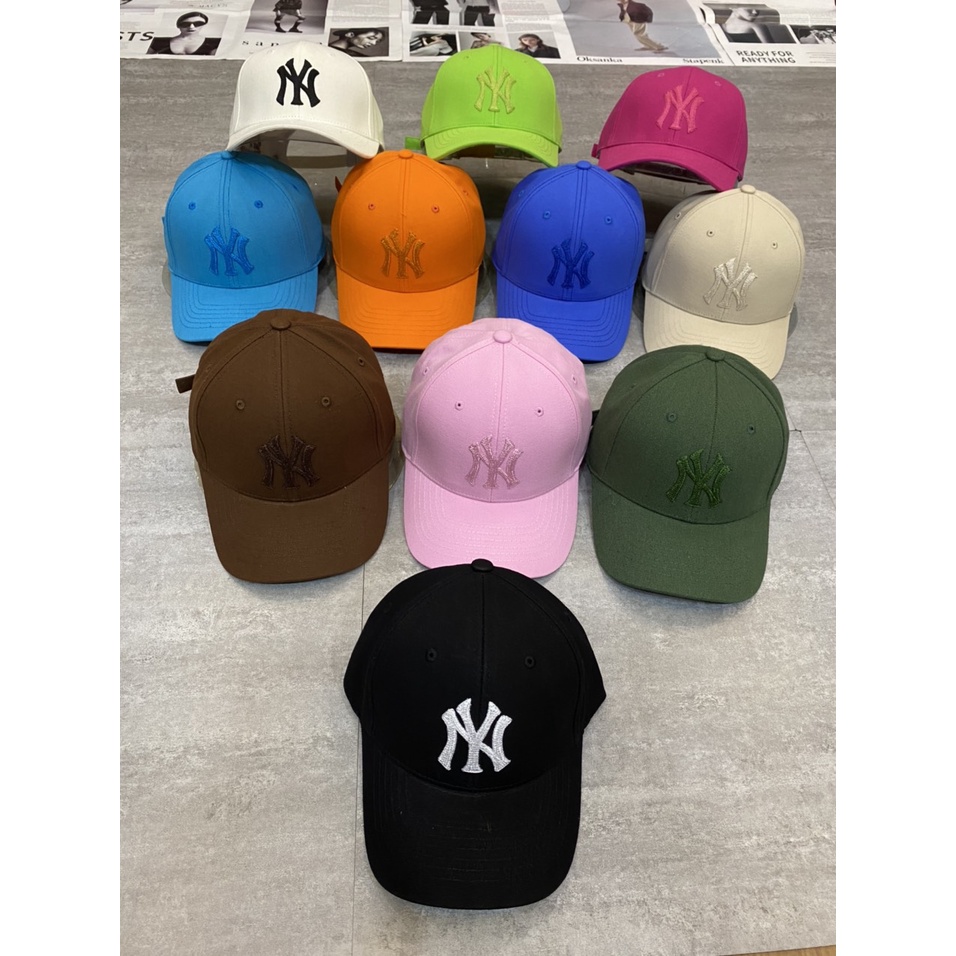 Mũ lưỡi trai, nón kết nam nữ Unisex fom mềm thêu xương cá chữ NYY Pan Store