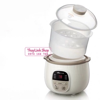 {MẪU MỚI} NỒI NẤU CHÁO ĐA NĂNG BEAR CÁCH THUỶ 0.8L MÀU TRẮNG HÀNG CHÍNH HÃNG