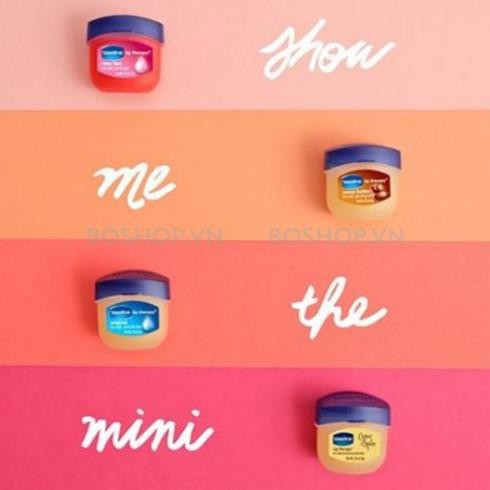 Hàng USA- Sáp dưỡng môi Vaseline 4 vị Rosy Lips - Original - Creme Brulee - Cacao - Hồng - Trắng - Vani