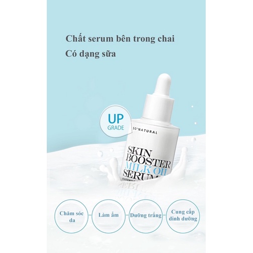 Tinh Chất Dưỡng Trắng Da Chuyên Sâu So’Natural Skin Booster Milk Oil Serum 30ml