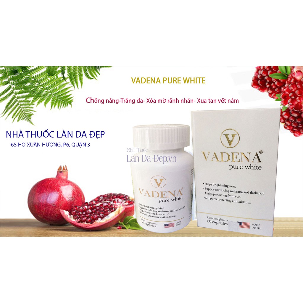 (HÀNG CHÍNH HÃNG Làn Da Đẹp) - VADENA PURE WHITE - Viên uống chống nắng sáng da | BigBuy360 - bigbuy360.vn