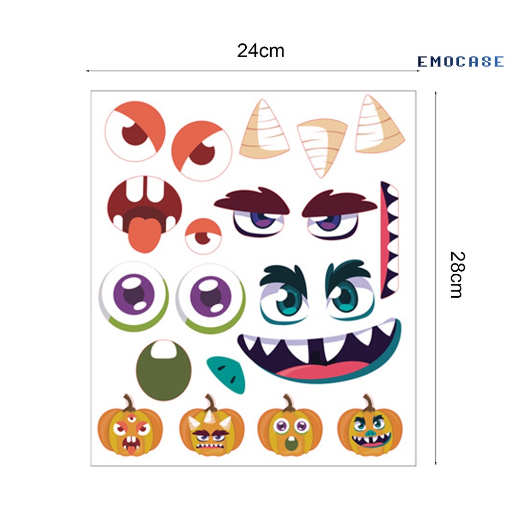 Miếng Dán Trang Trí Túi Kẹo Phong Cách Halloween Độc Đáo