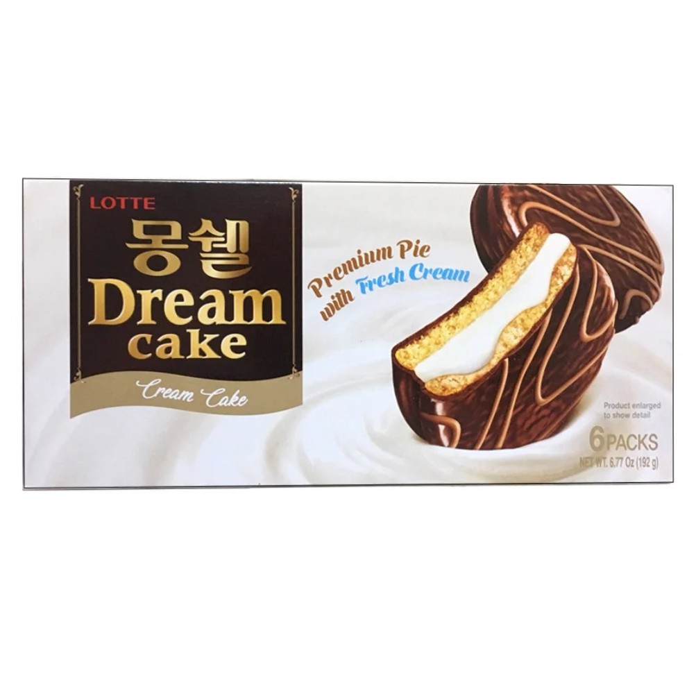 Bánh Mongswell Nhân Kem Lotte Hộp 192 Gram - Nhập Khẩu Hàn Quốc