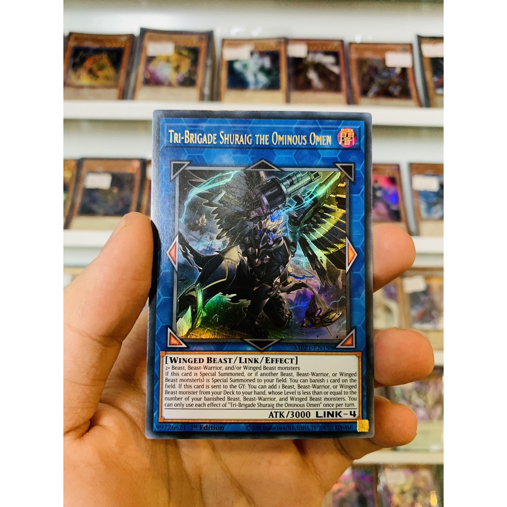 Thẻ Bài Lẻ YugiOh Mã MP21-EN198 - Tri-Brigade Shuraig the Ominous Omen - Ultra Rare - 1st Edition