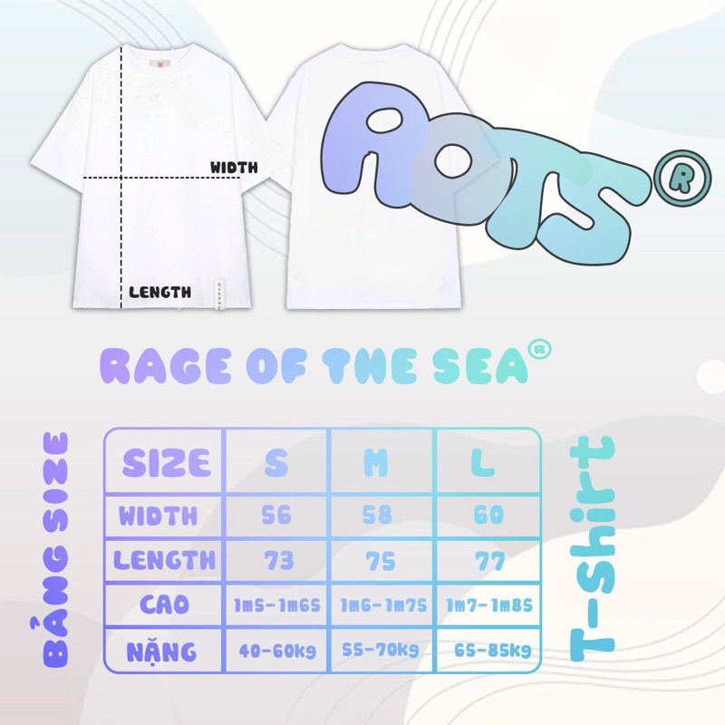 ÁO THUN UNISEX RAGE OF THE SEA IN R’OFSEA | WebRaoVat - webraovat.net.vn