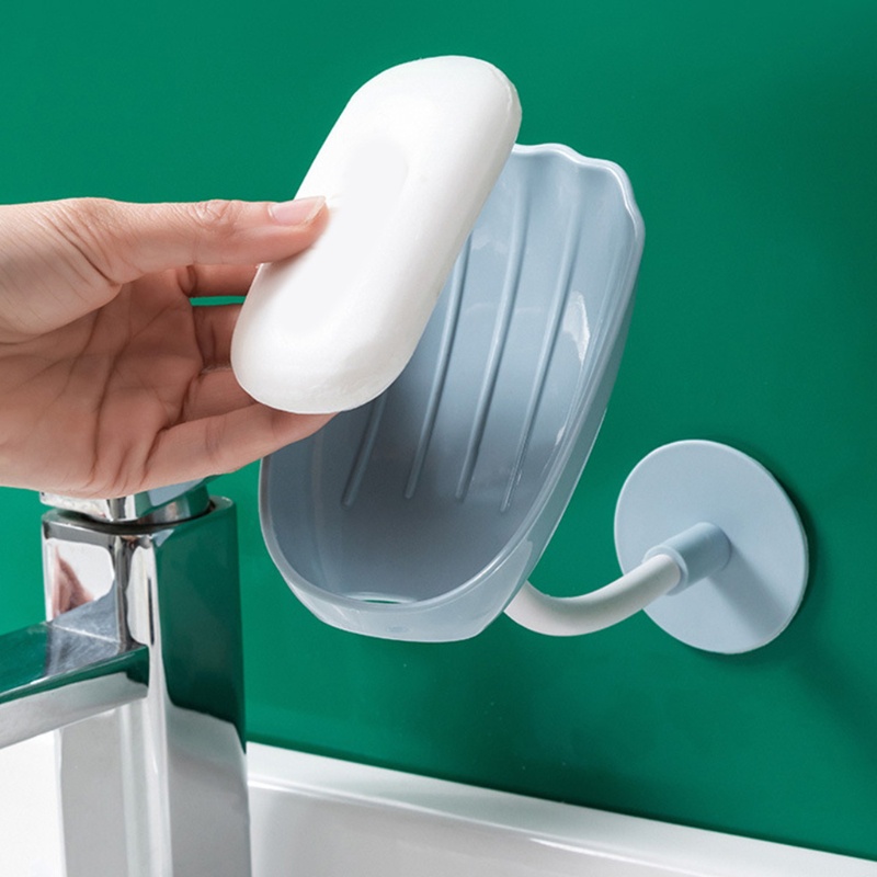 Giá Đỡ Xà Phòng Tự Dính Có Khay Đựng Mút Rửa Chén